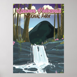 Reisposter van het nationaal park Lassen Volcanic Poster