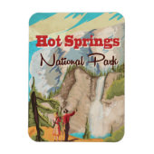 Reisposter van het nationale park Hot Springs Magneet (Verticaal)