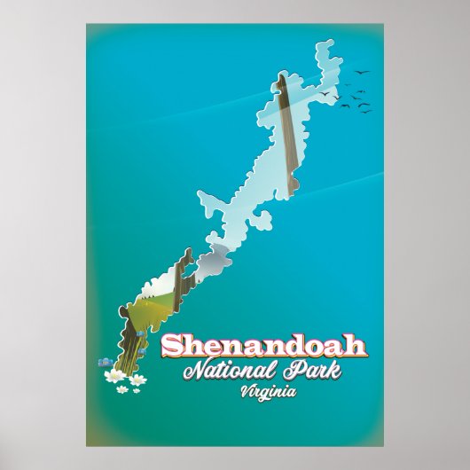 Reisposter van het nationale park Shenandoah. Poster (Voorkant)