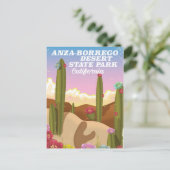 Reisposter van het natuurpark Anza-Borrego Briefkaart (Staand voorkant)