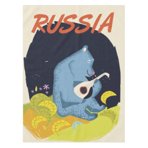 Reisposter van het -Russische Beer Tafelkleed