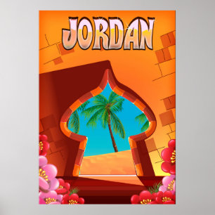 Reisposter van Jordanië Paleis Poster
