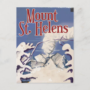 Reisposter van Mount St. Helens uit het verleden Briefkaart
