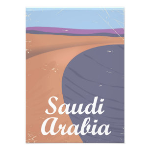 Reisposter van Saudi-Arabië uit het verleden Foto Afdruk