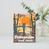 Reisposter van Seongnam Zuid-Korea Briefkaart (Staand voorkant)