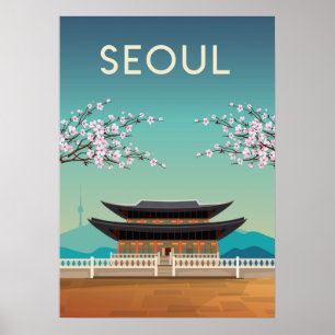 Reisposter van Seoul Korea Poster
