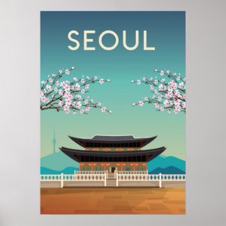 Reisposter van Seoul Korea Poster