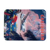 Reisposter van watervliegtuig vliegend over Caribi Magneet (Horizontaal)