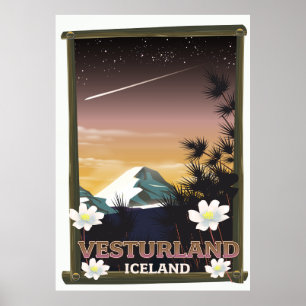 Reisposter Vesturland IJsland Poster