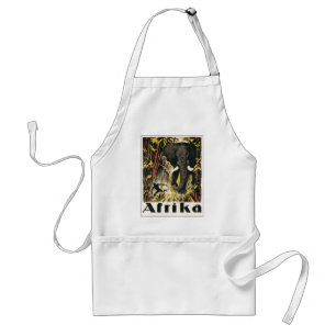 Reisposter Vintage Afrika, Afrikaanse olifant Standaard Schort