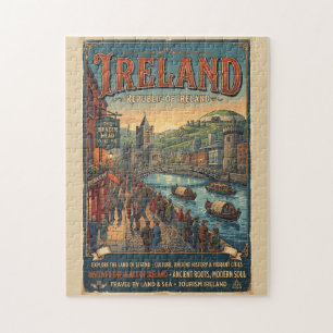 Reisposter Vintage Ierland Legpuzzel