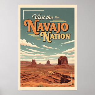 Reisposter Vintage Navajo Nation Poster
