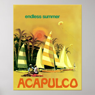 Reisposter voor acapulco poster