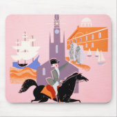 Reisposter voor Allegheny Airlines naar Boston Muismat (Voorkant)