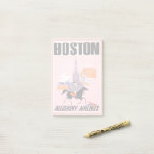 Reisposter voor Allegheny Airlines naar Boston Post-it® Notes (Op bureau)