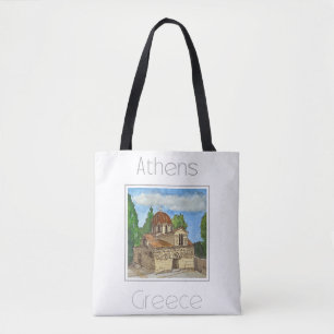 Reisposter voor Athene Griekenland Draagtas