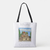Reisposter voor Athene Griekenland Draagtas (Achterkant)