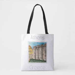 Reisposter voor Athene Griekenland Draagtas