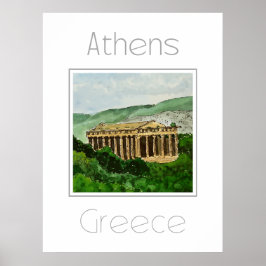 Reisposter voor Athene Griekenland Poster