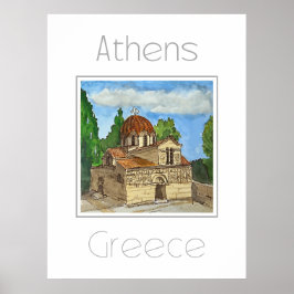 Reisposter voor Athene Griekenland Poster