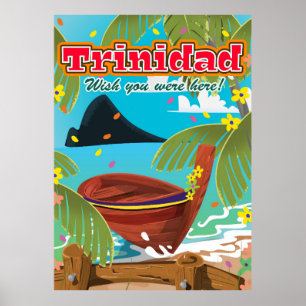 Reisposter voor cartoon uit Trinidad Poster
