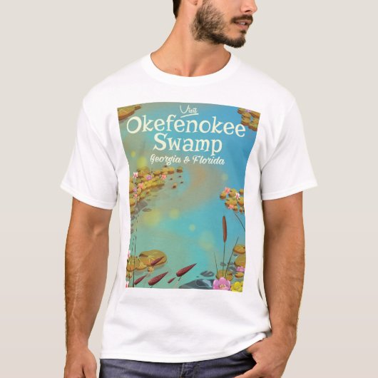 Reisposter voor cartoon van okefenokee Swamp T-shirt (Voorkant)