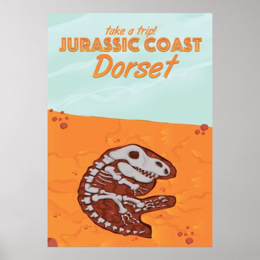 Reisposter voor de cartoon van Jurassic Coast Devo Poster (Voorkant)