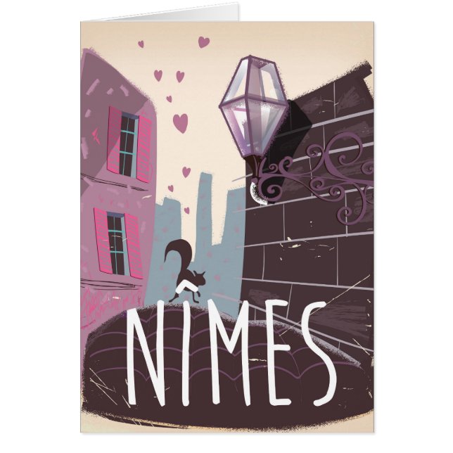 Reisposter voor de Cartoon van Nîmes France (Voorkant)