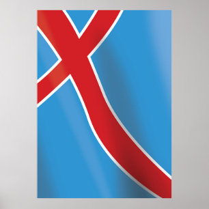 Reisposter voor de Noorse vlag Poster