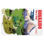 Reisposter voor de stijl Hokkaido japan Magneet (Horizontaal)