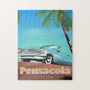 Reisposter voor de stijl van Pensacola, florida Legpuzzel