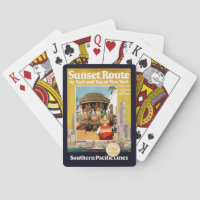 Reisposter voor de Sunset Route per spoor en Zee