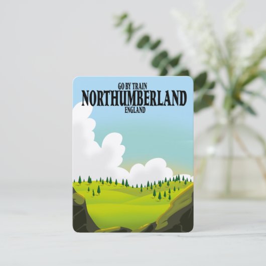 Reisposter voor Engeland in Northumberland (Staand voorkant)