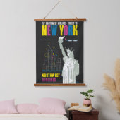 Reisposter voor Flying Northwest Airlines Hangend Wandkleed (Slaapkamer)