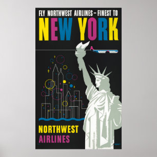 Reisposter voor Flying Northwest Airlines Poster