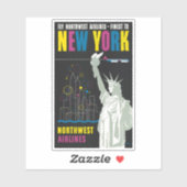 Reisposter voor Flying Northwest Airlines Sticker (Vel)