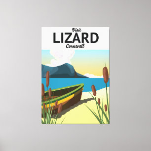 Reisposter voor gevarenkuil canvas afdruk
