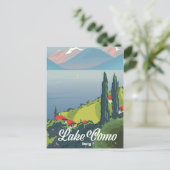 Reisposter voor het meer Como Italië,  Briefkaart (Staand voorkant)