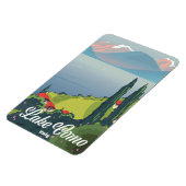 Reisposter voor het meer Como Italië, Magneet (Linkerzijde)