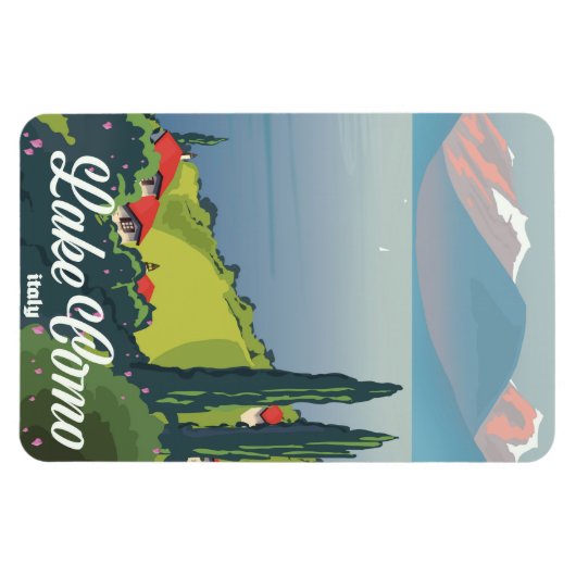 Reisposter voor het meer Como Italië, Magneet (Horizontaal)