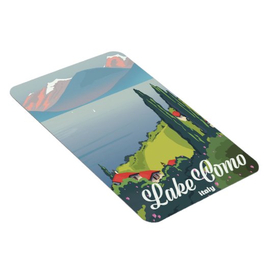 Reisposter voor het meer Como Italië, Magneet (Rechterzijde)