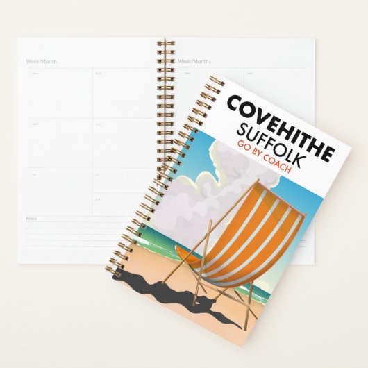 Reisposter voor het strand van Covehithe suffolk Planner (Display)