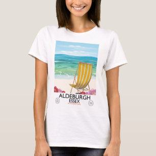 Reisposter voor het strand van Essex in Aldeburgh T-shirt