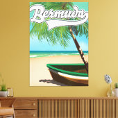 Reisposter voor het Tropische eiland Bermuda Canvas Afdruk (Insitu (Woonkamer))