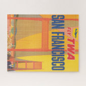 Reisposter voor het vliegen van TWA naar San Franc Legpuzzel (Horizontaal)