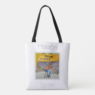 Reisposter voor Malaga Spanje Draagtas