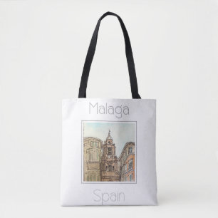 Reisposter voor Malaga Spanje Draagtas