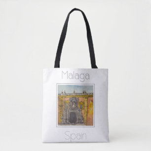Reisposter voor Malaga Spanje Draagtas