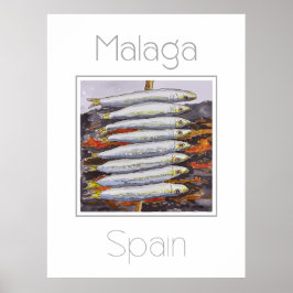 Reisposter voor Malaga Spanje Poster