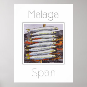 Reisposter voor Malaga Spanje Poster